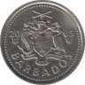 Монета. Барбадос. 10 центов 2005 год. ав.