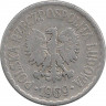 Аверс. Монета. Польша. 1 злотый 1969 год.