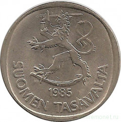 Монета. Финляндия. 1 марка 1985 год.