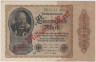 Банкнота. Германия. Веймарская республика. 1 миллиард марок 1923 год. (надпечатка на банкноте 1000 марок 1922 год). ав.