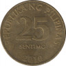 Монета. Филиппины. 25 сентимо 2010 год. ав.