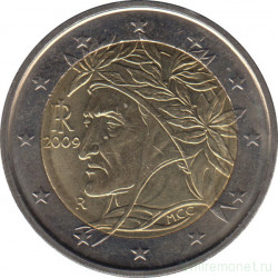 Монета. Италия. 2 евро 2009 год.