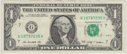 Банкнота. США. 1 доллар 2009 год. G. Тип 530.