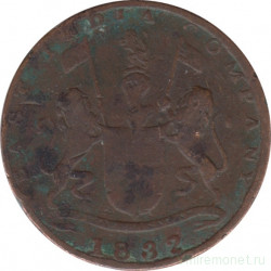 Монета. Британская Индия. Ост-Индская компания (1834 - 1858). Бомбей. 1/4 анны 1832 год.