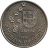 Реверс. Монета. Португалия. 200 эскудо 1996 года. 1582 год - открытие Тайваня.