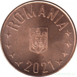 Монета. Румыния. 5 бань 2021 год.