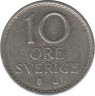  Монета. Швеция. 10 эре 1969 год. рев.