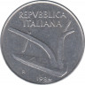 Монета. Италия. 10 лир 1984 год. ав.
