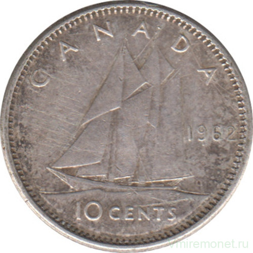 Монета. Канада. 10 центов 1962 год.