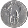 Монета. США. 25 центов 1929 год.
