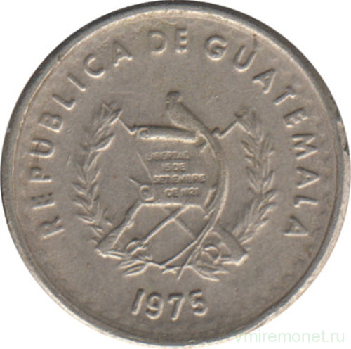Монета. Гватемала. 5 сентаво 1975 год.