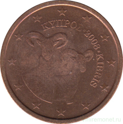 Монета. Кипр. 2 цента 2008 год.