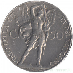 Монета. Ватикан. 50 чентезимо 1930 год.