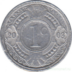 Монета. Нидерландские Антильские острова. 1 цент 2003 год.