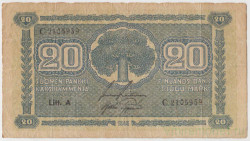 Банкнота. Финляндия. 20 марок 1945 год. Тип 78а(6).