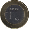 Монета. Словения. 3 евро 2016 год. 150 лет Красному кресту в Словении. рев.