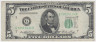 Банкнота. США. 5 долларов 1950 год. (А). Серия G. ав.