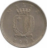 Аверс. Монета. Мальта. 10 центов 1991 год.