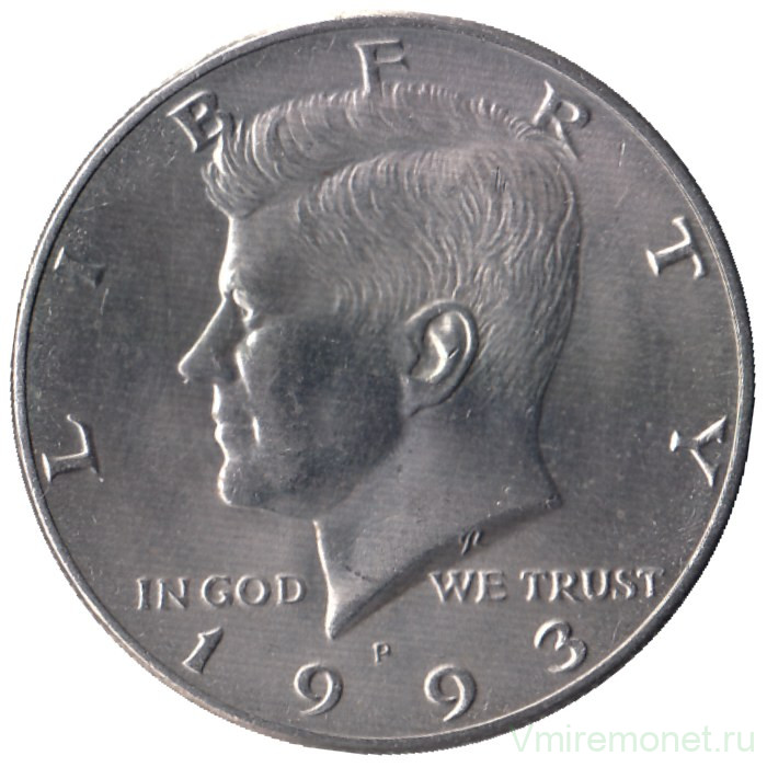 Монета. США. 50 центов 1993 год. Монетный двор P. 