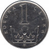 Монета. Чехия. 1 крона 2012 год. рев.