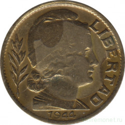 Монета. Аргентина. 20 сентаво 1944 год.