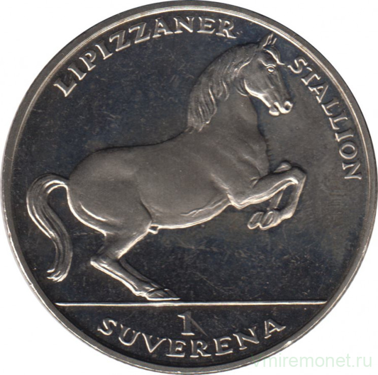 Монета. Босния и Герцеговина. 1 соверен 1994 год. Липпицианская лошадь.