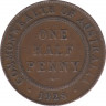 Монета. Австралия. 1/2 пенни 1928 год. ав.