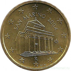 Монета. Сан-Марино. 10 центов 2004 год.