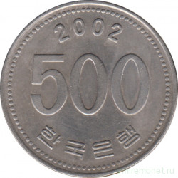 Монета. Южная Корея. 500 вон 2002 год. 