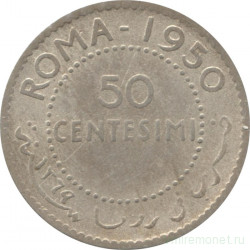 Монета. Сомали. 50 чентезимо 1950 год.