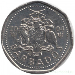 Монета. Барбадос. 1 доллар 2004 год.  