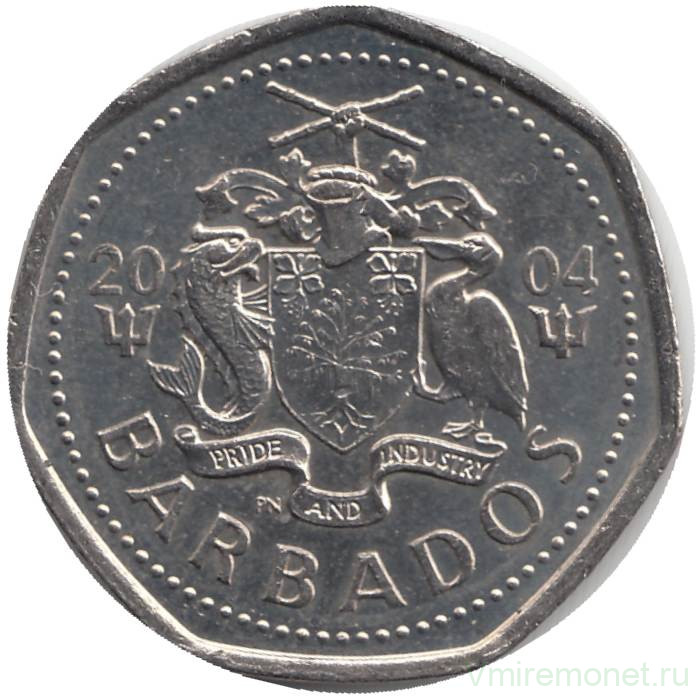Монета. Барбадос. 1 доллар 2004 год.  