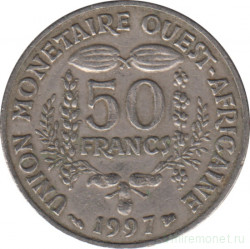 Монета. Западноафриканский экономический и валютный союз (ВСЕАО). 50 франков 1997 год.