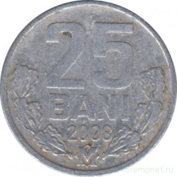 Монета. Молдова. 25 баней 2008 год.