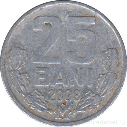 Монета. Молдова. 25 баней 2008 год.