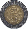 Монета. Перу. 2 соля 2009 год. ав.