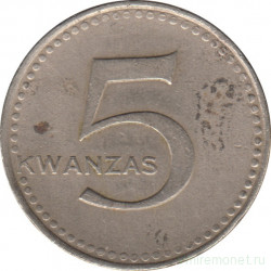 Монета. Ангола. 5 кванз 1977 год.