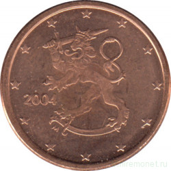Монета. Финляндия. 1 цент 2004 год.