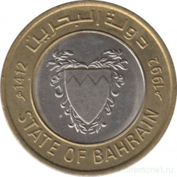 Монета. Бахрейн. 100 филсов 1992 год.
