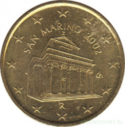 Монета. Сан-Марино. 10 центов 2002 год.
