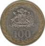 Монета. Чили. 100 песо 2006 год. ав.