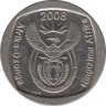 Монета. Южно-Африканская республика (ЮАР). 1 ранд 2008 год. ав.