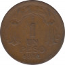 Монета. Чили. 1 песо 1944 год. ав.
