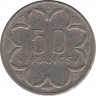 Монета. Центральноафриканский экономический и валютный союз (ВЕАС). 50 франков 1985 год. (Габон - D). рев.