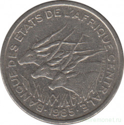 Монета. Центральноафриканский экономический и валютный союз (ВЕАС). 50 франков 1985 год. (Габон - D).