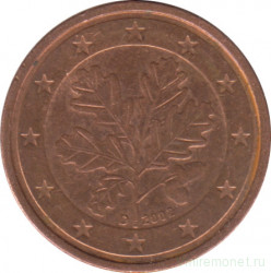 Монета. Германия. 2 цента 2002 год. (D).