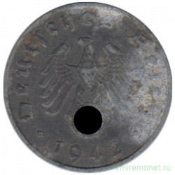 Монета. Германия. Третий Рейх. 1 рейхспфенниг 1942 год. Монетный двор - Вена (B).
