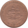 Монета. Южно-Африканская республика (ЮАР). 1 пенни 1935 год. ав.