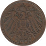 Монета. Германия (Германская империя 1871-1922). 1 пфенниг 1911 год. (А). рев.