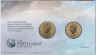 Монета. Австралия. Набор 2 монеты 1 доллар 2014 год. 100 лет австралийской военной авиации о подводному флоту. В конверте. открытка тыл.
